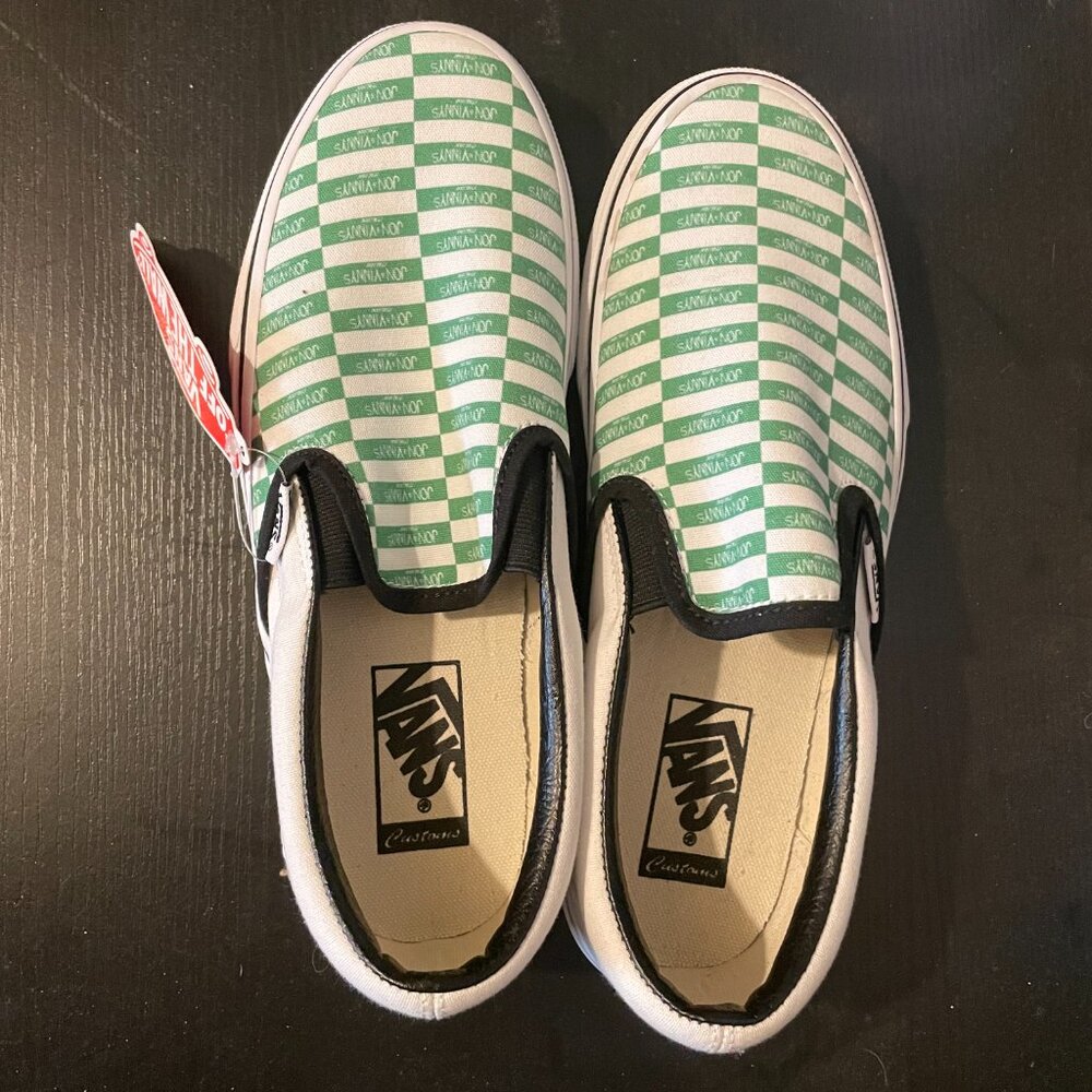 NW Jon and Vinny's Branded Vans Slip Ons Unisex - Picture 2 of 6
